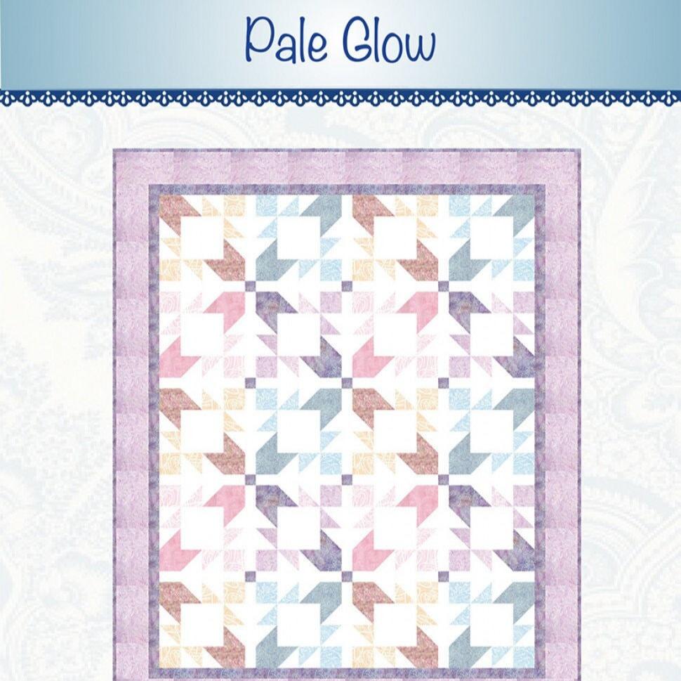 Pale Glow Quilt Pattern, Bound to Be Quilting PTNB0379, Yardage Friendly Flower Throw Quilt Pattern, Patterns for Yardage